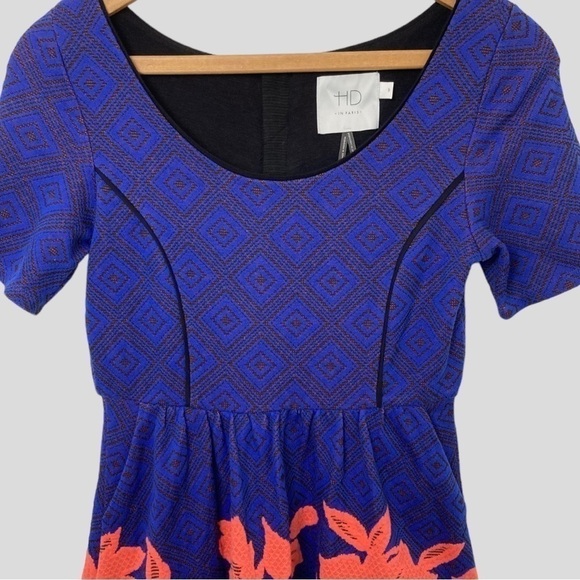 HD in Paris Retro Blushed Blooms Skater Dress Women’s XSP Whimsical - Picture 2 of 13